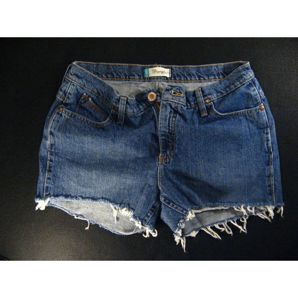 Wrangler Vintage CUTOFF JEANS SHORTS Womans 11/12 Hot Pants Cash Cowgirl Cut